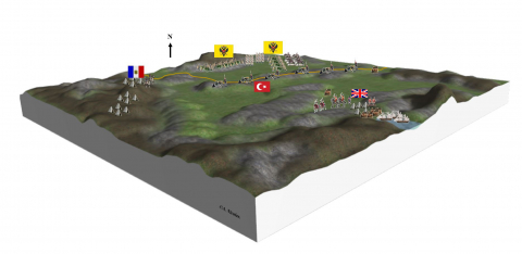 Position des troupes en présence