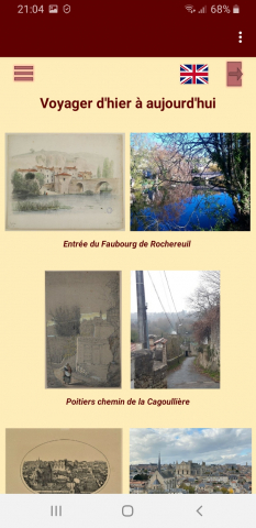 Capture d’écran de la page des comparaisons entre vues anciennes et vues actuelles
