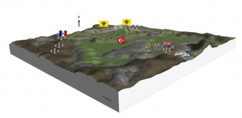 Position des troupes en présence