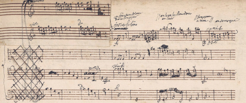 Exemple d’indications scéniques dans le manuscrit autographe