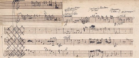 Exemple d’indications scéniques dans le manuscrit autographe